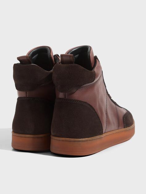 MAISON DAVID High-top sneakers (genuine leather/natural rubber sole)