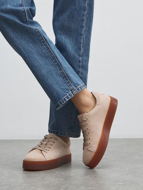 MAISON DAVID Sneakers (natural suede/natural rubber sole)