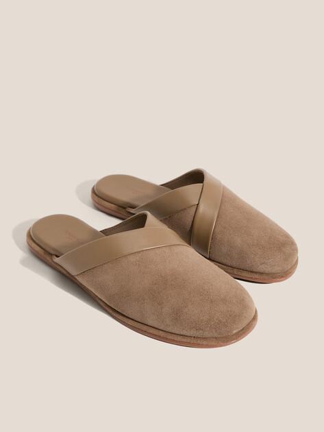 TENDANCE Flip-flops (natural suede/natural rubber sole)