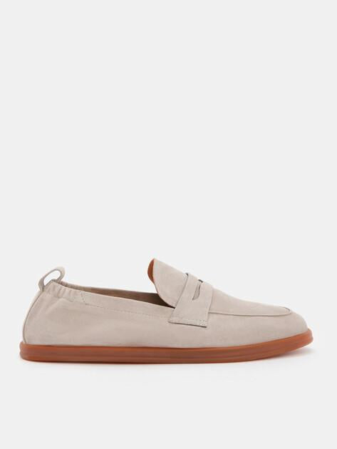 MAISON DAVID Loafers (natural suede/natural rubber sole)