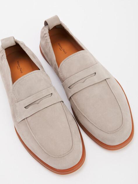 MAISON DAVID Loafers (natural suede/natural rubber sole)