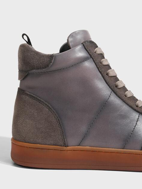 MAISON DAVID High-top sneakers (genuine leather/natural rubber sole)