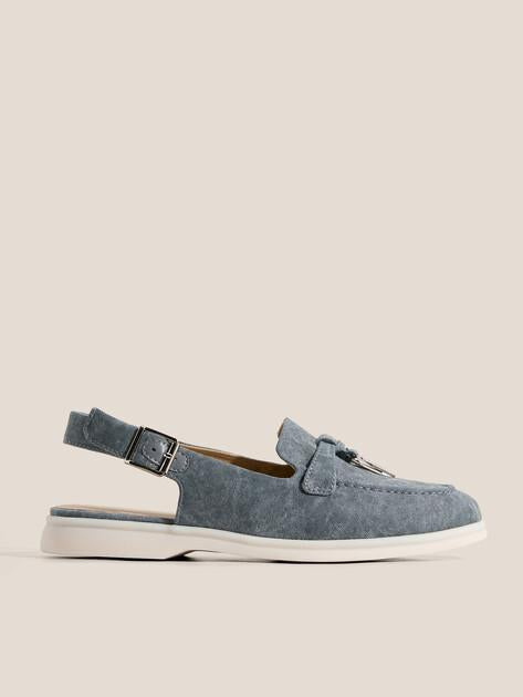 TENDANCE Slingback Loafers (Cotton)