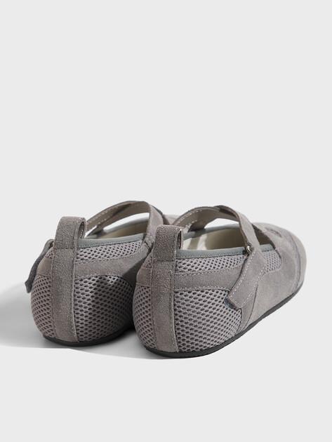 TENDANCE Mary Jane ballet flats (natural suede/textile)