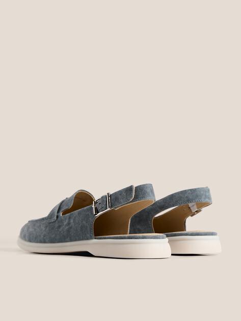 TENDANCE Slingback Loafers (Cotton)
