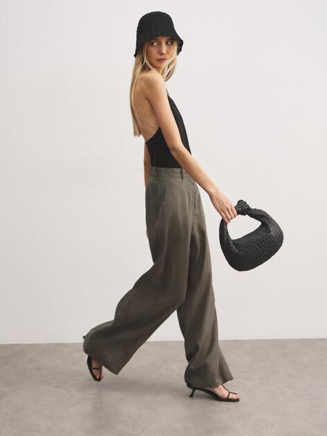 MAISON DAVID Wide-leg trousers (linen)