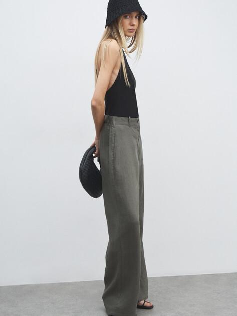 MAISON DAVID Wide-leg trousers (linen)