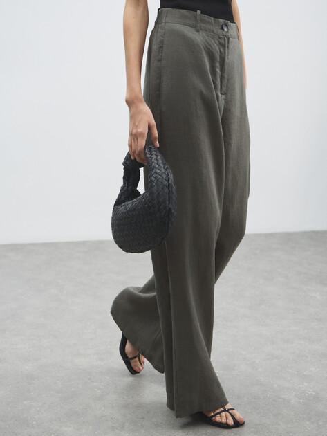 MAISON DAVID Wide-leg trousers (linen)