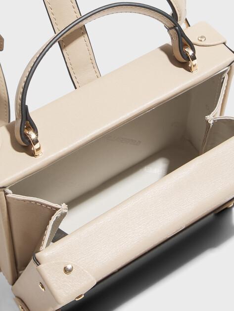 KARL LAGERFELD k/autograph padlock sm trunk bag (genuine leather)