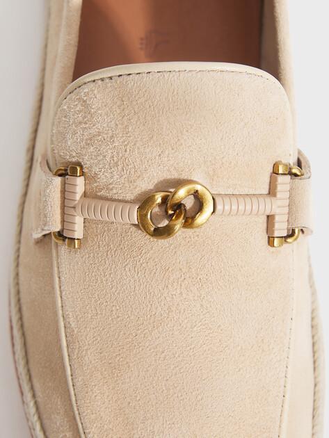 MAISON DAVID Loafers (natural suede/natural rubber sole)