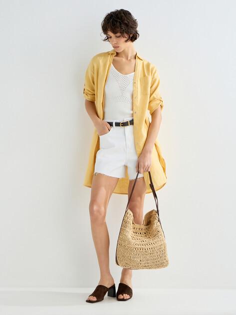 TENDANCE Bag (cotton/genuine leather)