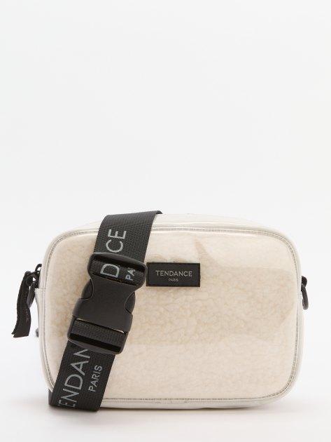 TENDANCE Crossbody Shoulder Bag (Rubber/Faux Fur)