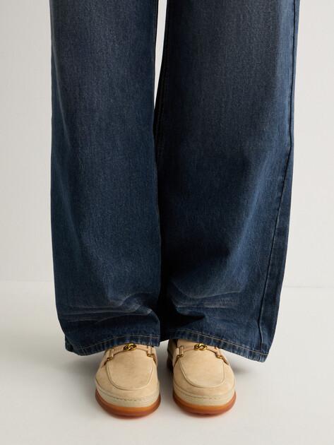 MAISON DAVID Loafers (natural suede/natural rubber sole)