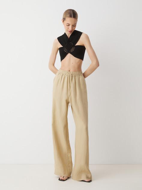 MAISON DAVID Wide-leg trousers (linen)