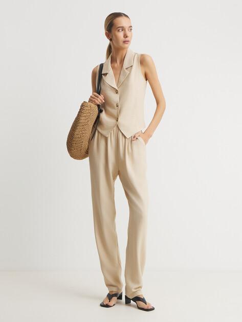 MAISON DAVID Straight-leg jeans (viscose/nylon)