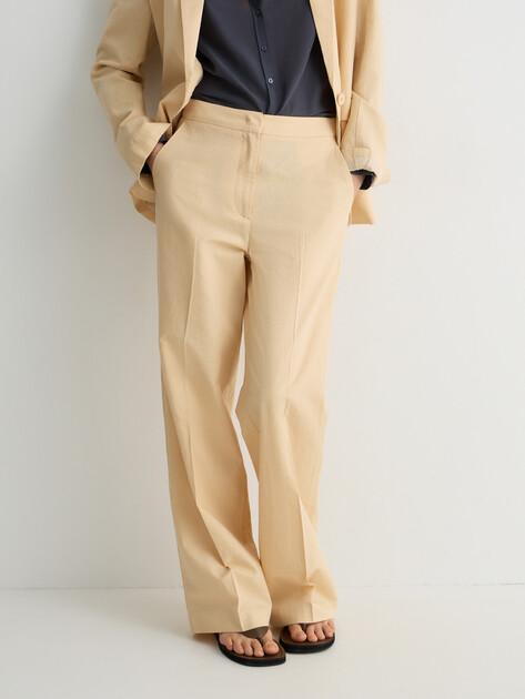 MAISON DAVID Wide-leg trousers (cotton/linen)