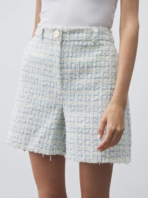 KARL LAGERFELD Boucle shorts (polyamide/natural wool)