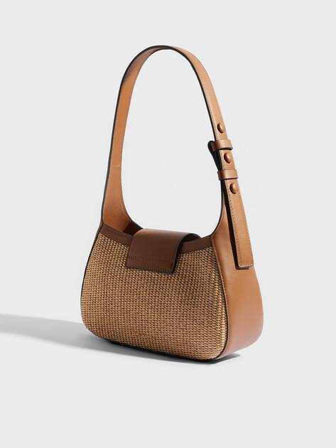 KARL LAGERFELD Summer bag k/signature sm shb raffia (genuine leather/polypropylene)