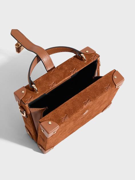 KARL LAGERFELD k/autograph padlock s trunk sd bag (genuine suede/genuine leather)