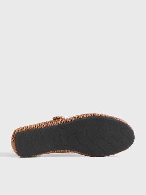 TENDANCE Mary Jane ballet flats (textile/genuine leather)