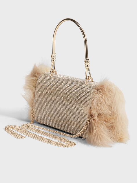 TENDANCE Clutch (textile/feathers)