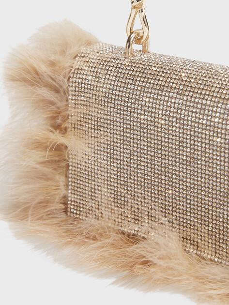 TENDANCE Clutch (textile/feathers)