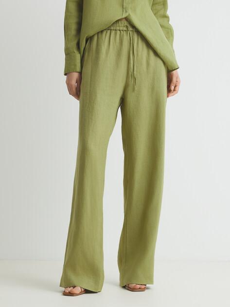 MAISON DAVID Wide-leg trousers (linen)