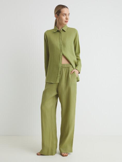 MAISON DAVID Wide-leg trousers (linen)