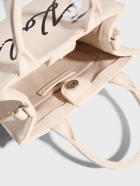 KARL LAGERFELD Ikon Signature MN Square Tote Bag (Textile)