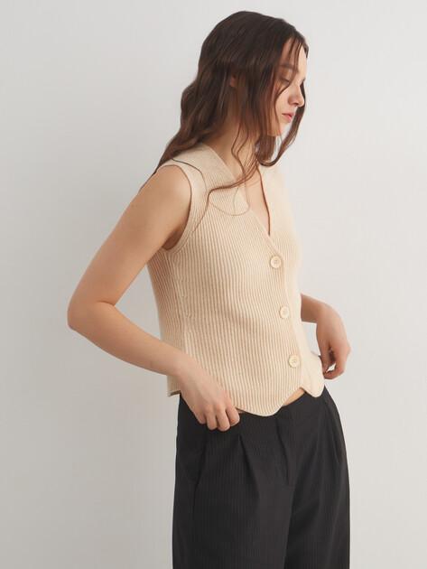 MAISON DAVID Vest (natural wool)