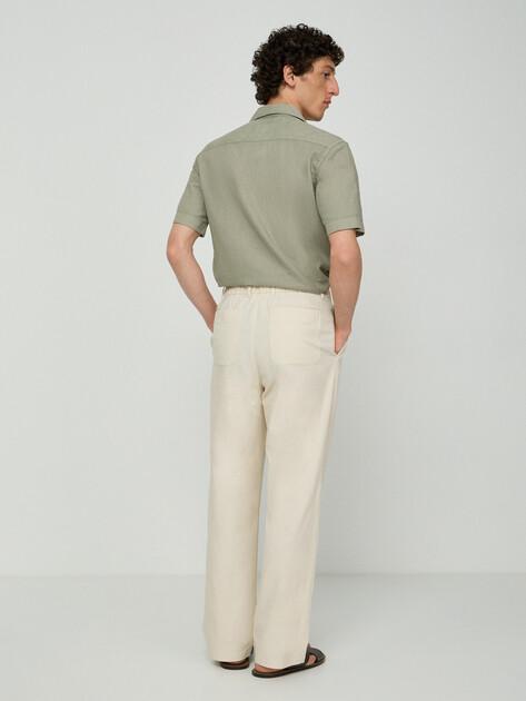MAISON DAVID Wide-leg trousers (lyocell/cotton)
