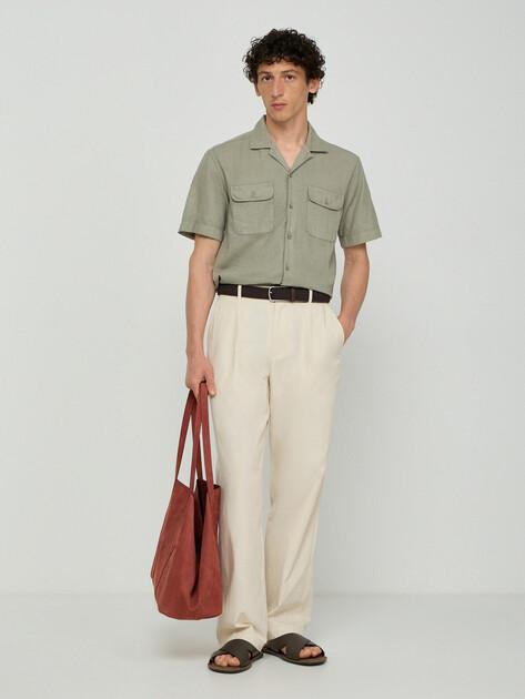 MAISON DAVID Wide-leg trousers (lyocell/cotton)