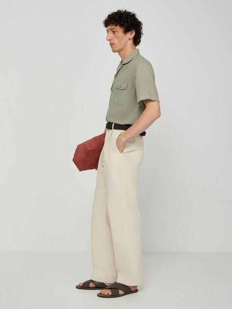 MAISON DAVID Wide-leg trousers (lyocell/cotton)