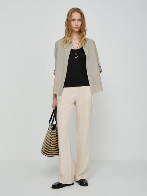 MAISON DAVID Wide-leg trousers (linen)