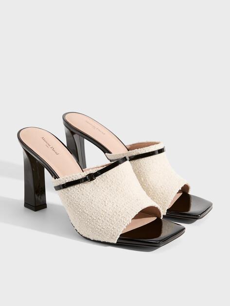 MAISON DAVID Mules (tweed/genuine leather)