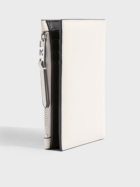 KARL LAGERFELD k/signature slim bifold wallet (genuine leather/textile)