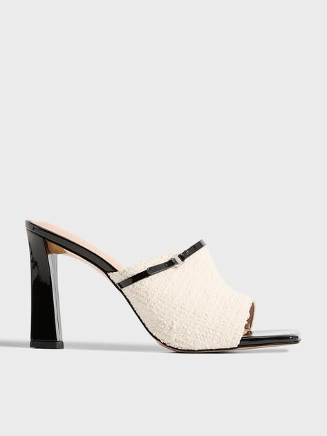 MAISON DAVID Mules (tweed/genuine leather)