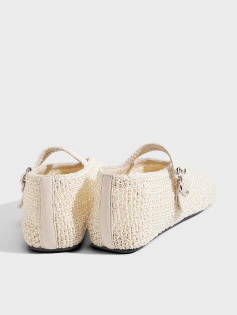 TENDANCE Mary Jane ballet flats (textile/genuine leather)
