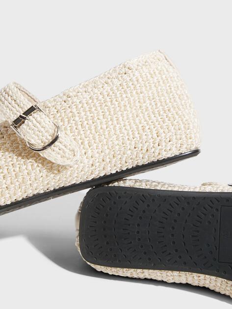TENDANCE Mary Jane ballet flats (textile/genuine leather)