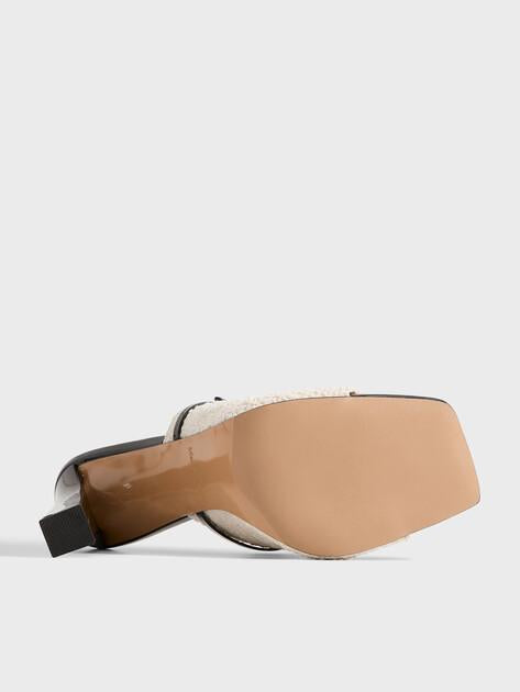 MAISON DAVID Mules (tweed/genuine leather)