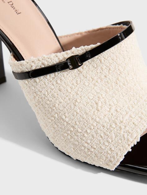 MAISON DAVID Mules (tweed/genuine leather)