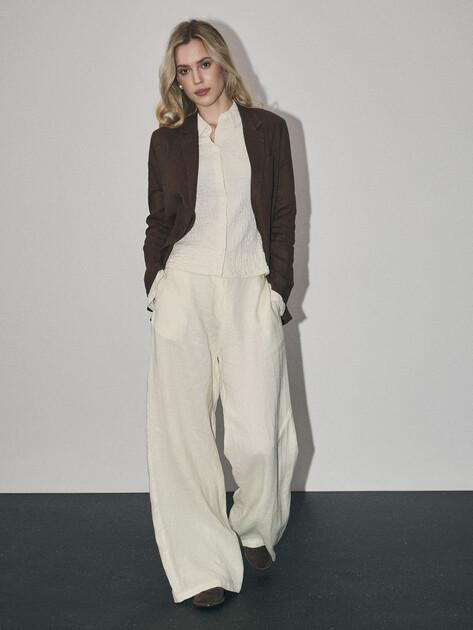 MAISON DAVID Wide-leg trousers (linen)