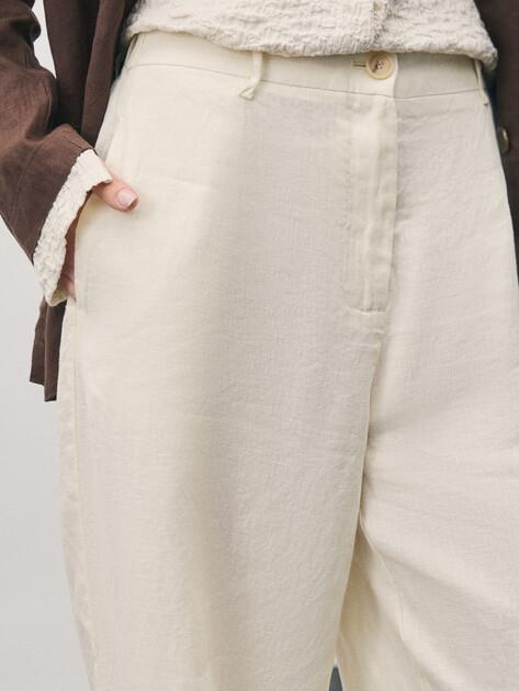 MAISON DAVID Wide-leg trousers (linen)