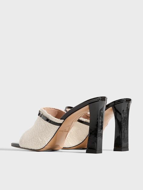 MAISON DAVID Mules (tweed/genuine leather)