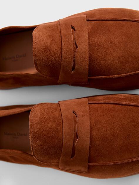 MAISON DAVID Loafers (natural suede/natural rubber sole)