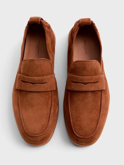MAISON DAVID Loafers (natural suede/natural rubber sole)