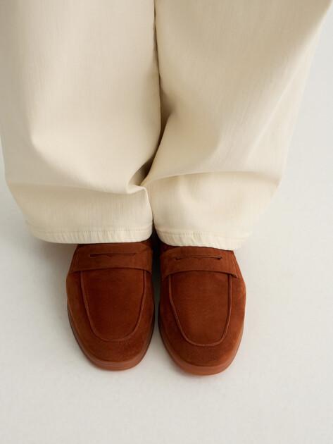 MAISON DAVID Loafers (natural suede/natural rubber sole)