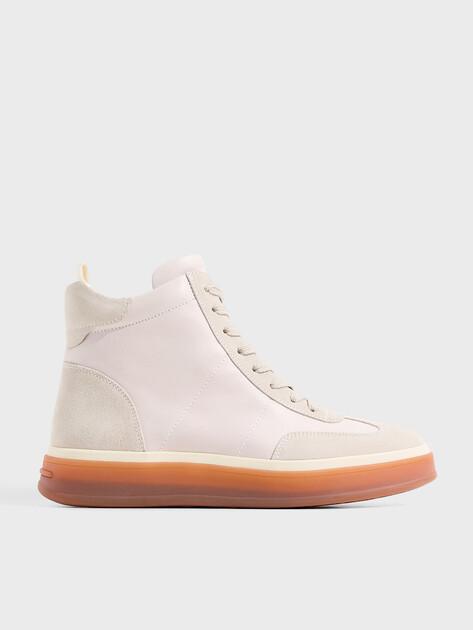 MAISON DAVID High-top sneakers (genuine leather/natural rubber sole)