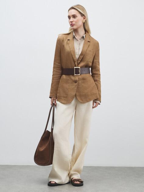 MAISON DAVID Wide-leg trousers (linen)