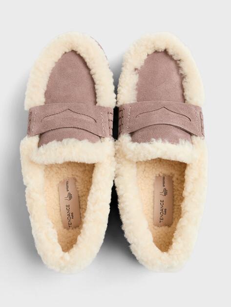 TENDANCE Loafers (natural suede/natural fur)